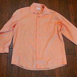 💰 Van Heusen men's Lux Sateen button-up dress shirt size 16.5 32/34